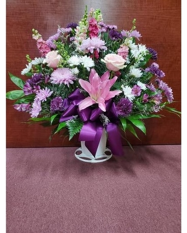 Amethyst Remembrance Flower Arrangement