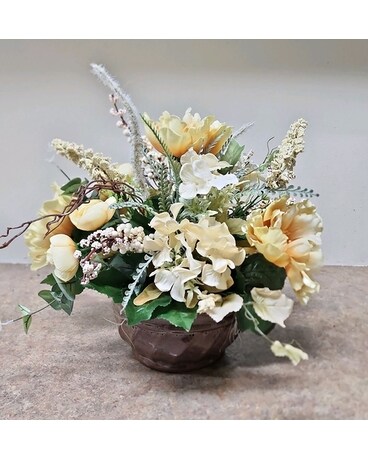 Lovely blush Silk in Stately Container Custom product