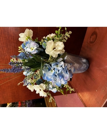 Blue hand blown glass silk Custom product