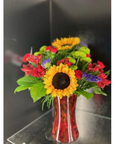 Primary Sunflowers Flower Arrangement