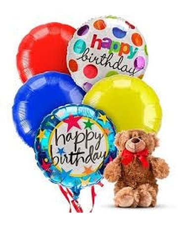 Large Balloon Boquet with bear Balloon Bouquet