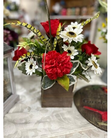 Modern Silk Flower Arrangement