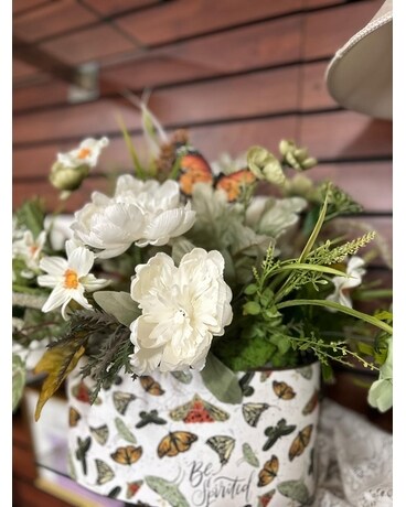 Large Floral Silk/ Butterfly themed Flower Arrangement
