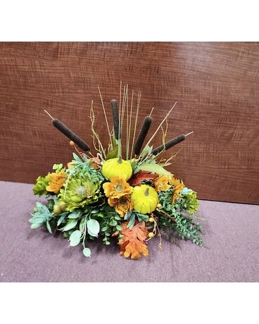One of a kind Fall Centerpiece Flower Arrangement