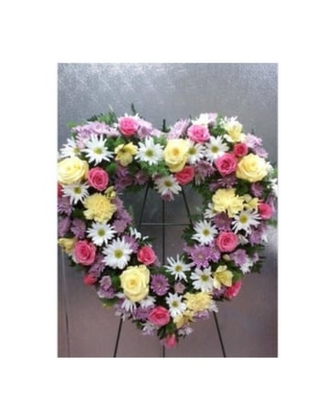 Heart Easel Flower Arrangement