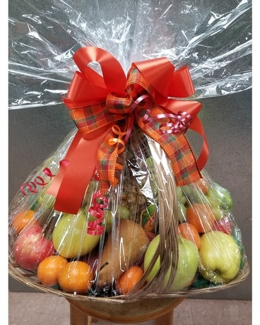 Fruit Basket Flower Arrangement