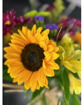 Sunflower Vase - Fresh Colors Flower Arrangement