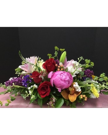 Warm Presence Centerpiece Flower Arrangement