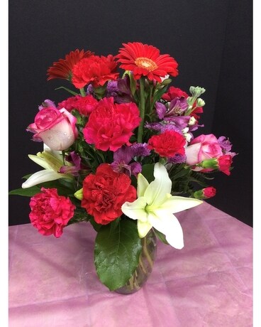 Raving Raspberry Flower Arrangement