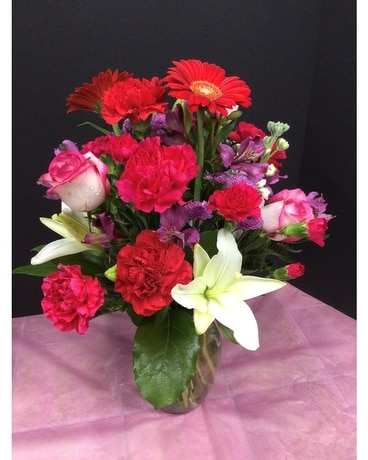 Raving Raspberry Flower Arrangement