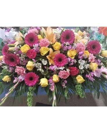 HARRY'S GARDEN Funeral Casket Spray Flowers
