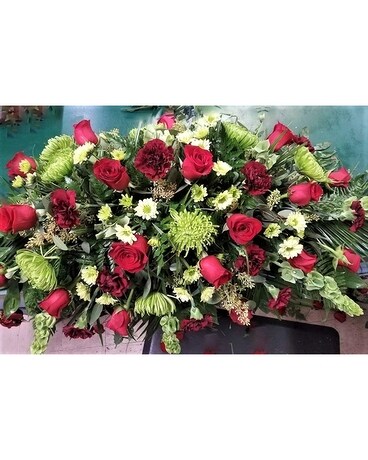 Peace And Comfort Funeral Casket Spray Flowers