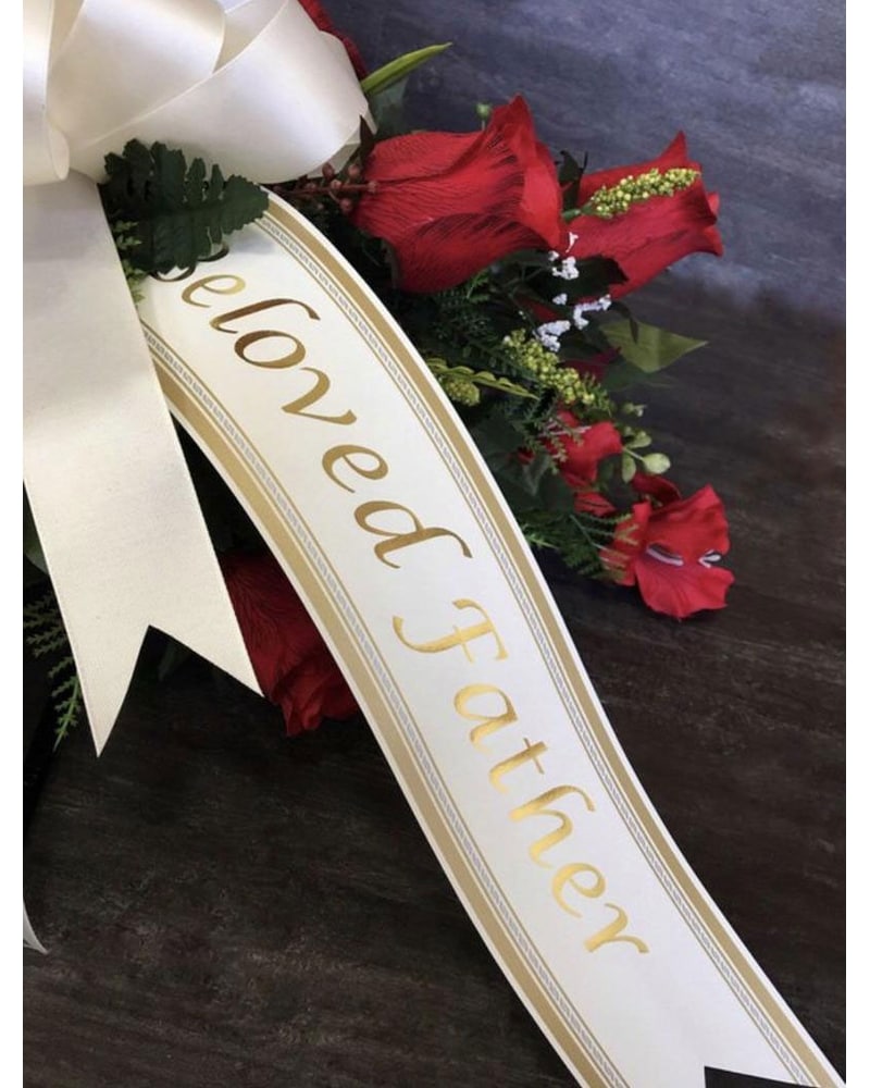 Personalized funeral ribbon discount