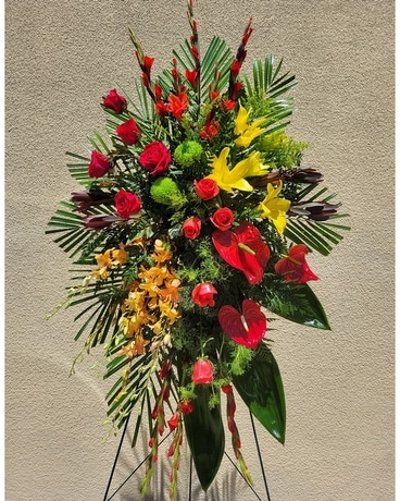 Loving Memory Standing Spray Flower Arrangement