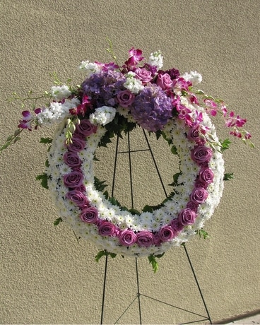 Lavender Elegance Wreath Flower Arrangement