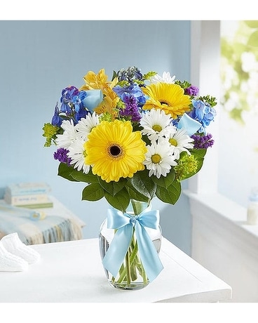 Sweet Baby Boy Arrangement Flower Arrangement