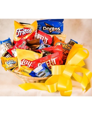 Munchy Basket Flower Arrangement