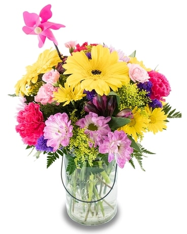 Pinwheel Posies Flower Arrangement