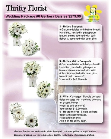 Wedding Package 6 (Metro Detroit Only) Flower Arrangement