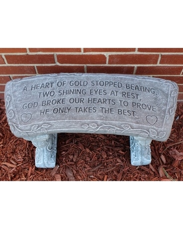 A Heart of Gold Memorial Bench Gifts
