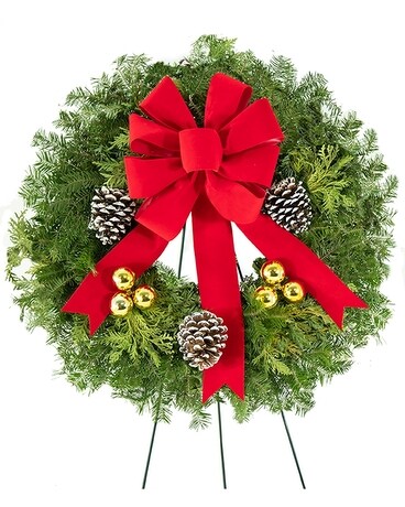 Round Wreath w Ornaments Wreath