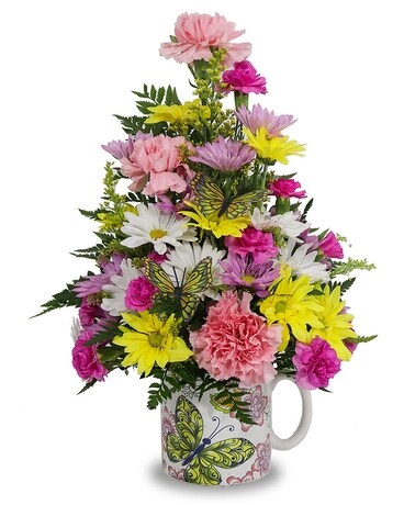 Lovely Butterfly Bouquet Flower Arrangement