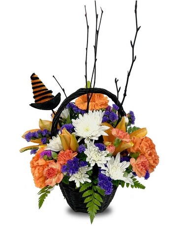 Witch's Hat Bouquet Basket Arrangement