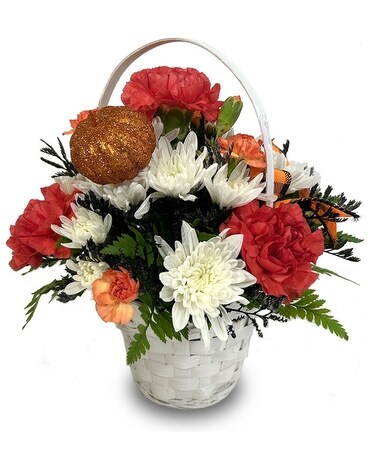 Sweet Pumpkin Basket Basket Arrangement
