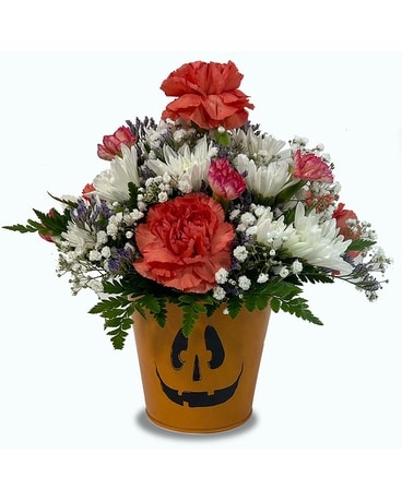 Jack-o-lantern Delight Flower Arrangement
