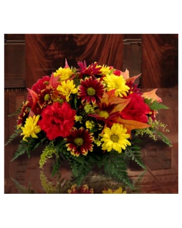 Fall Blossoms Centerpiece Flower Arrangement