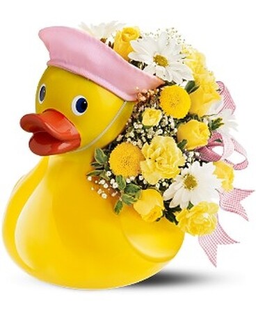 Teleflora's Just Ducky Bouquet - Girl Flower Arrangement