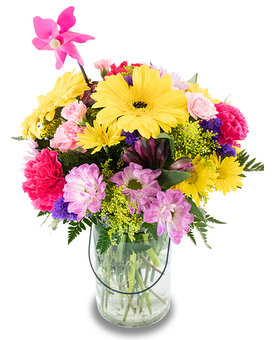 Pinwheel Posies Flower Arrangement