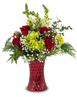 Glistening Christmas Flower Arrangement