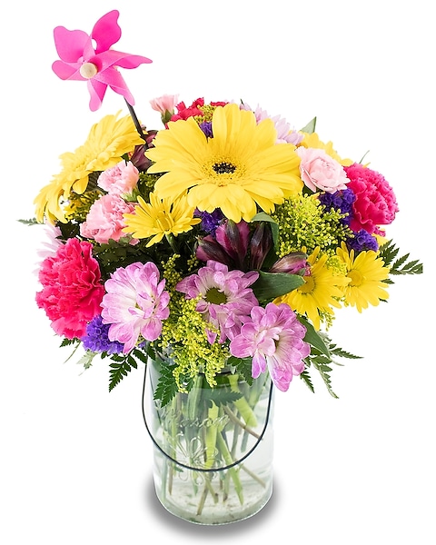 Pinwheel Posies Flower Arrangement