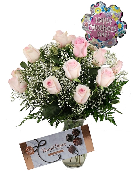 Mother's Day Dozen Roses Combo Flower Arrangement