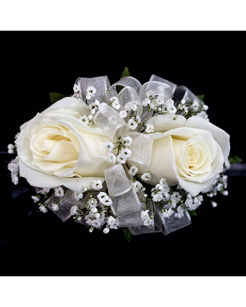 Double Rose Wrist Corsage in Southfield MI - Thrifty Florist
