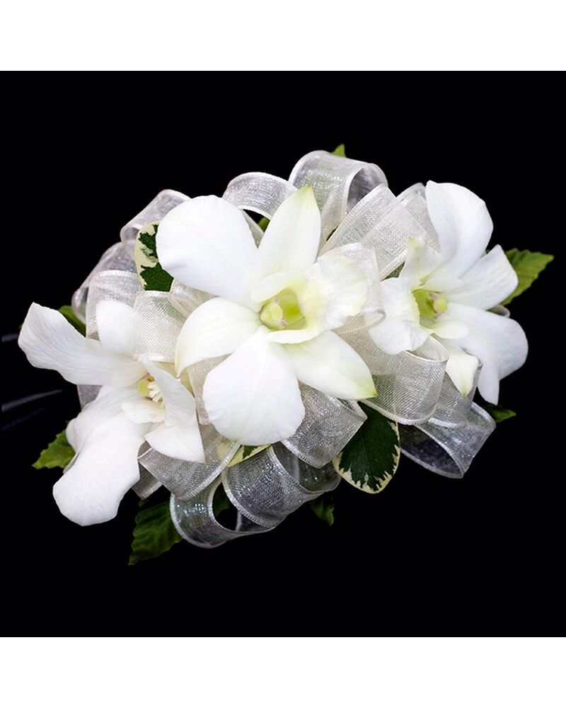 3 Dendrobium Orchid Wrist Corsage in Southfield MI - Thrifty Florist