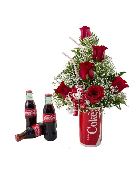 Enjoy A Coke Flower Arrangement