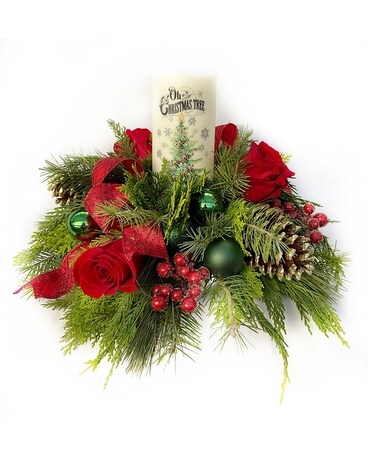 Vintage Christmas Flower Arrangement