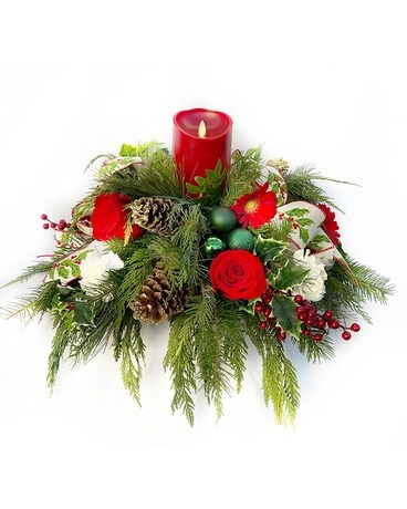 Holiday Glow Flower Arrangement