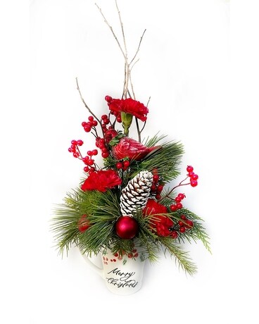 The Merry Mug Flower Arrangement