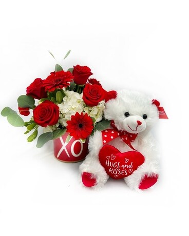 Hugs and Kisses Flower Arrangement