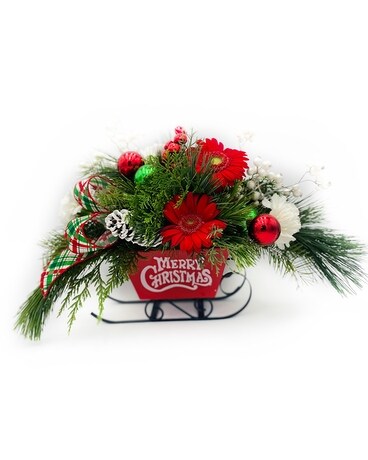 Sleigh Ride Flower Arrangement