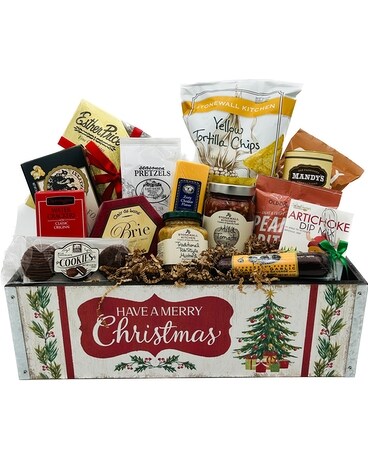 Have A Merry Christmas Gourmet Box Gift Basket