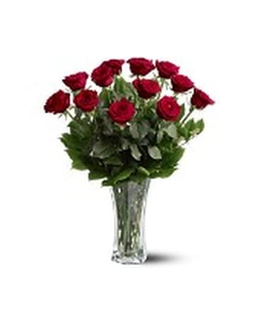 A dozen premium Red Roses Flower Arrangement