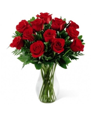 Classic Dozen Roses Flower Arrangement