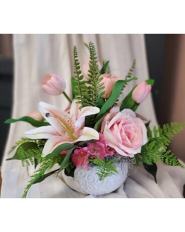 Pretty In Pink Silk Arrangement Specialty Arrangement