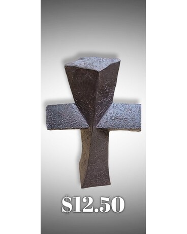 Weathered-metal look tabletop cross Gifts