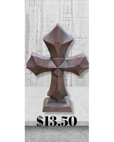 Resin Wood carved look tabletop cross Gifts