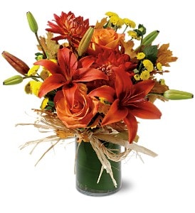 ORANGE UNIQUE Floral Arrangement in Brenham, TX - BRENHAM WILDFLOWERS  FLORIST